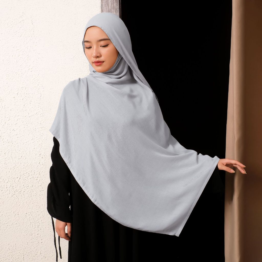 Khawla Shawl (Viscose Pashmina Syari) Light Grey