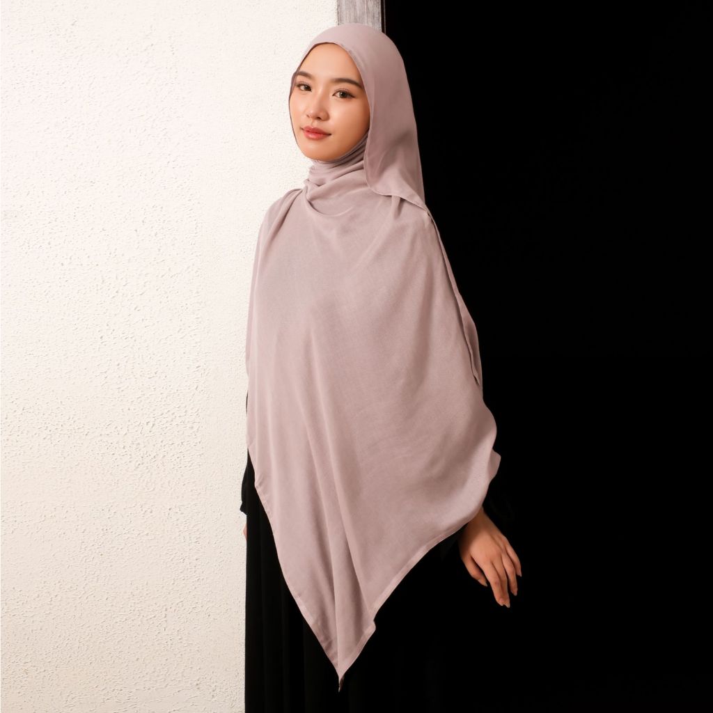 Khawla Shawl (Viscose Pashmina Syari) Nude Cream