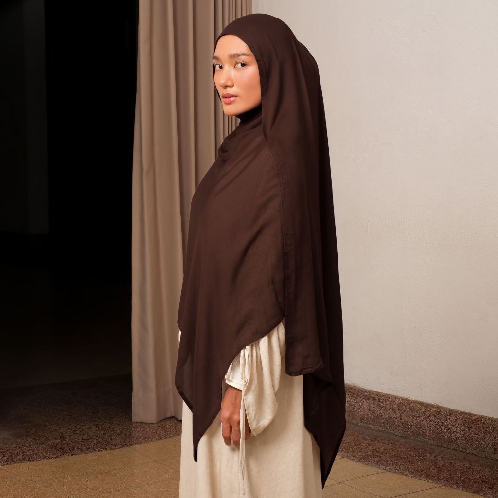 Khawla Shawl (Viscose Pashmina Syari) Coffee