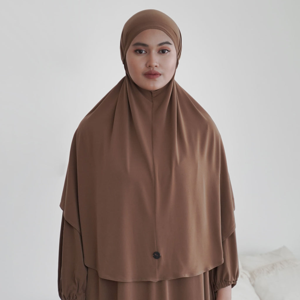 Khansa Bergo Instan Jersey Chocolate