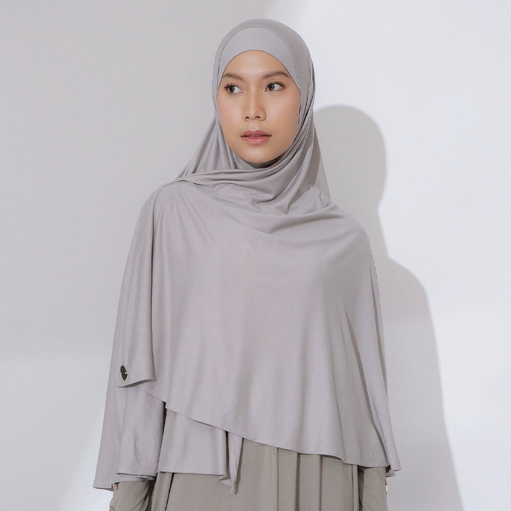 Sauda Instan in Light Grey Non Ciput (Size L-XL)