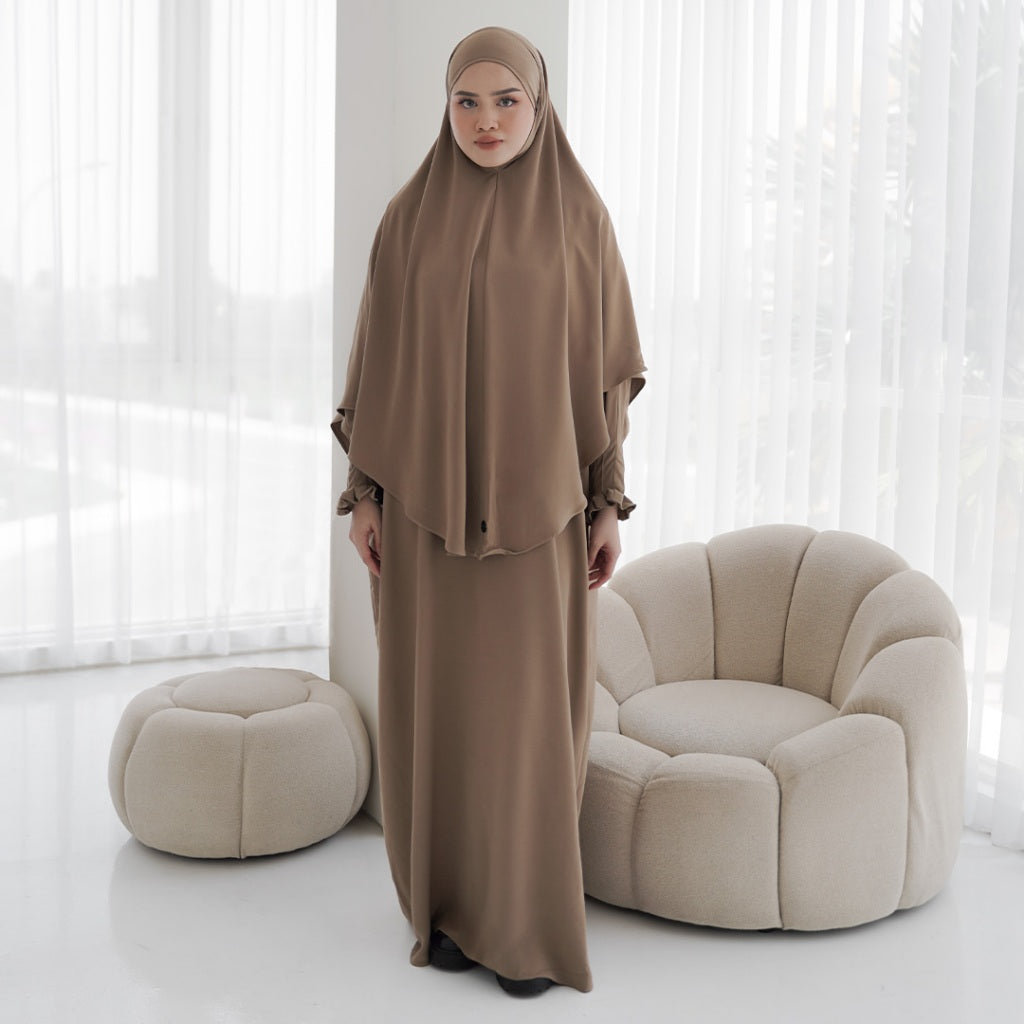 Mecca Abaya Set Khaki