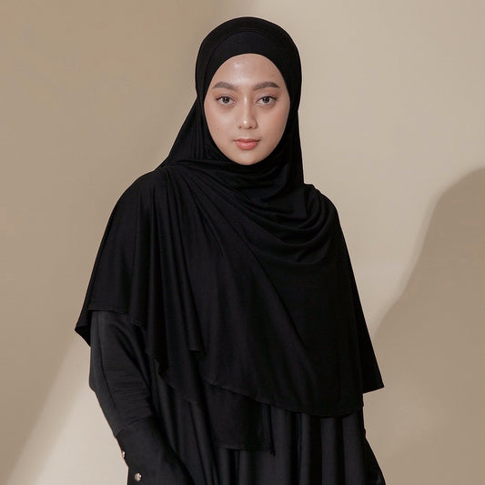 Sauda Instan in Black Non Ciput (Size L-XL)
