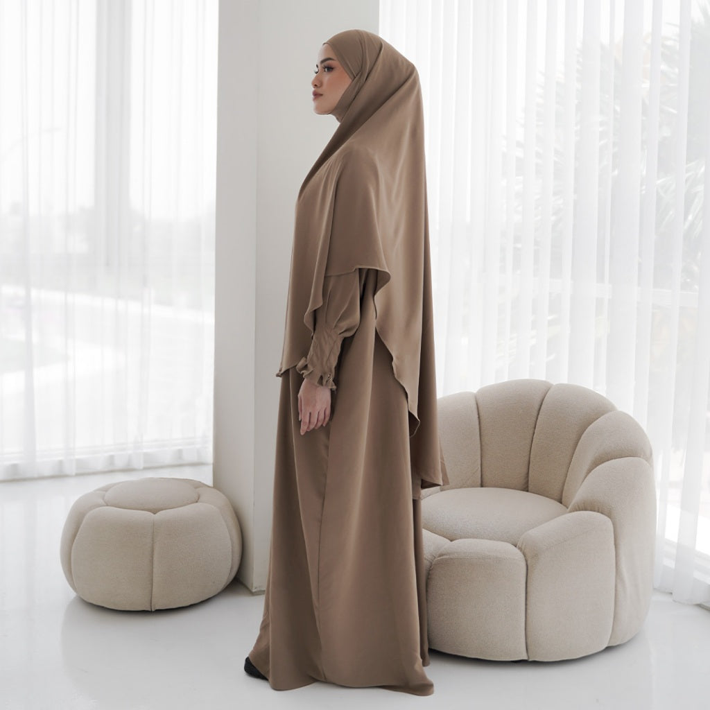 Mecca Abaya Set Khaki