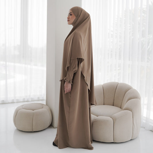 Mecca Abaya Set Khaki